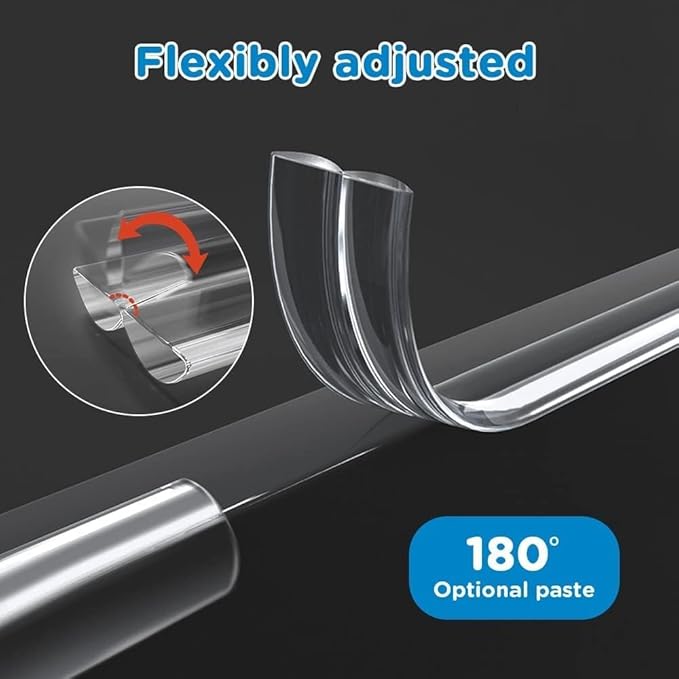 Edge Protector Strip, Corner Protector Baby,Corner Protectors for Furniture with3M Adhesiveft,Crib Rail Covers for Teething Safe for Table, Fireplace (0.6x0.6 in Width 13.1 ft Length)