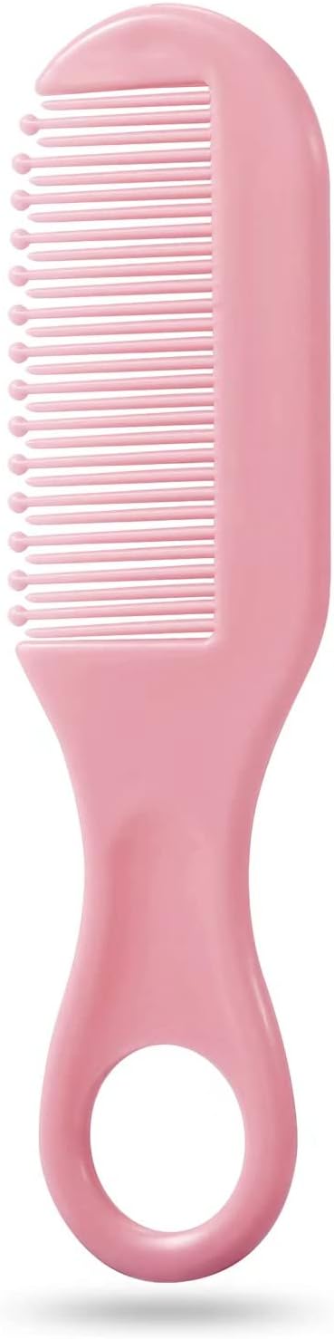 PandaEar Baby Healthcare and Grooming Kit, Baby Safety Set Baby Comb, Brush, Finger Toothbrush, Nail Clippers, Scissors, Nasal Aspirator, Baby Essentials Nursery Care Kit (Pink)