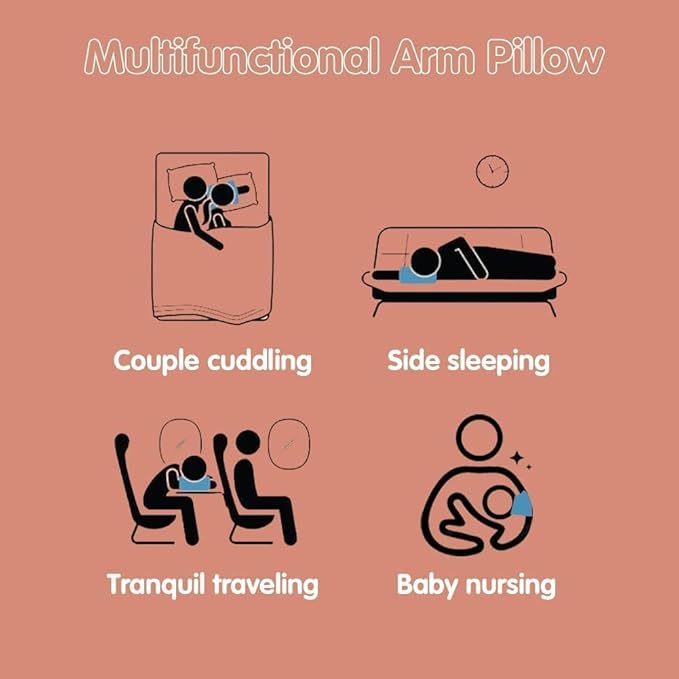 Cozy Cradle Pillow, Cozy Cradle Arm Pillow, Baby Nursing Pillow Head Support Pillow for Breastfeeding Bottle Feeding (Deer Elephants)