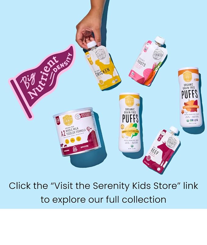Serenity Kids 6+ Months World Explorers Chicken Mexican Stew Baby Food Pouches - Puree Pouch with Ethically Sourced Chicken & Organic Veggies - BPA-Free - 3.5 Oz, 12 Pack