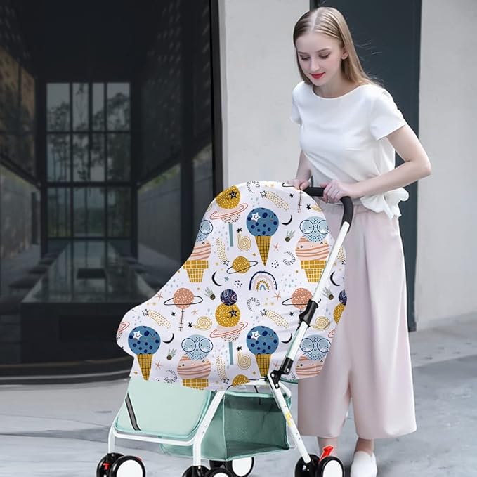 Yoofoss Nursing Cover Breastfeeding Scarf - Baby Car Seat Covers, Infant Stroller Cover, Carseat Canopy for Girls and Boys