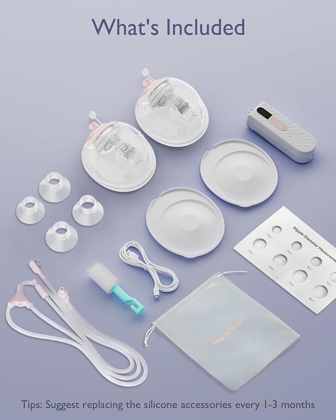 Breast Pump Hands Free K3 Updated,Wearable Breastfeeding Pump with Soft Double-Seal Flange,1800mAh Long Battery Life & LED Display, 3 Modes & 9 Levels Electric Breast Pumps Portable 15-24mm