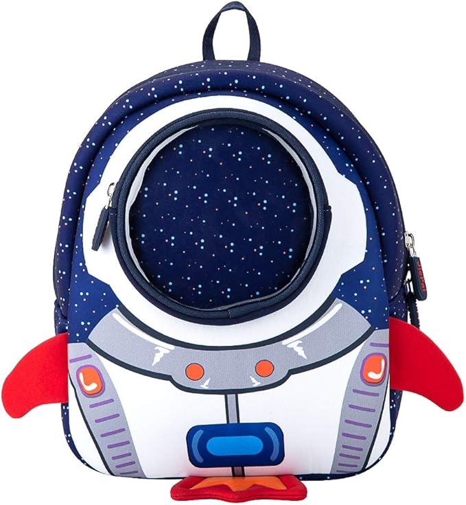 JiePai Toddler Rocket Backpack Leash Anti-lost Waterproof 3D Cartoon Kids Backpack