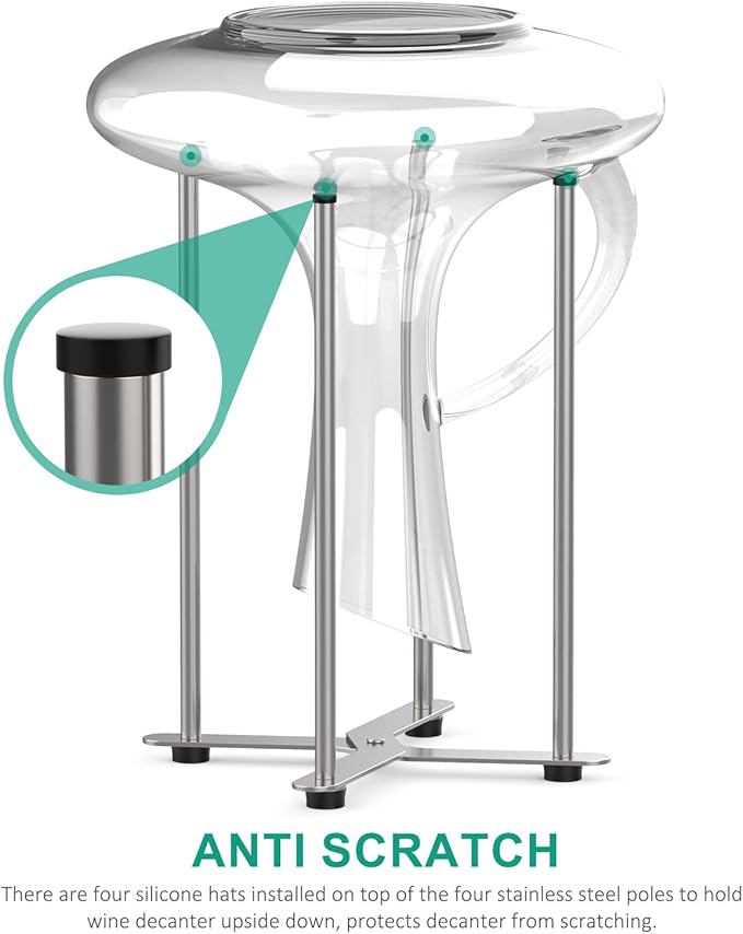 Plastic Bag & Bottle Drying Rack, Multifunctional Wine Decanter Holder, Collapsible Countertop Stand