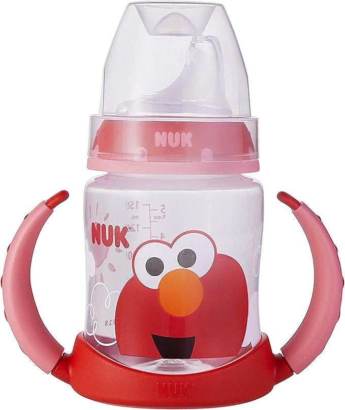 NUK Sesame Street Learner Cup, 5 Ounce Elmo – BPA Free, Spill Proof Sippy Cup