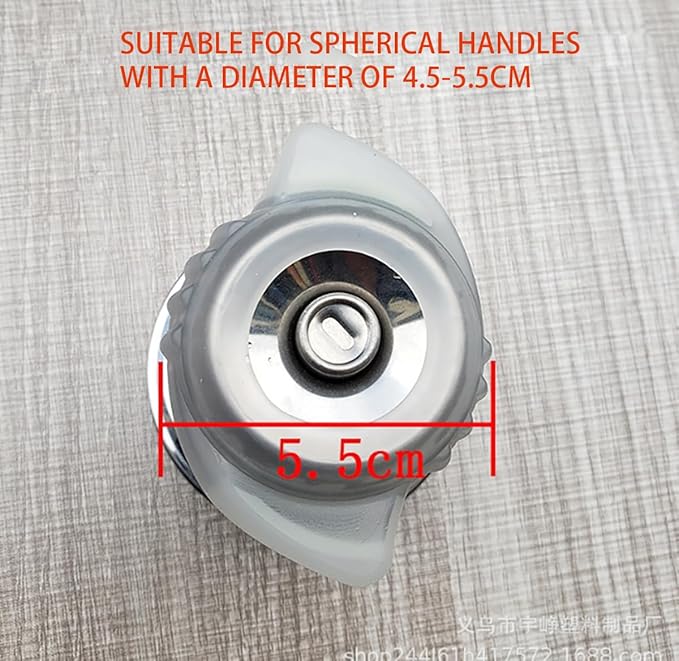 2 Pack door knobs cover,Door Handle Extension, Soft Rubberized Doorknob Extension, Converts Knob Style Doors to Handles for Easy Accessibility, Door knob Grips Fits Door Knobs (Transparent-2 PCS)