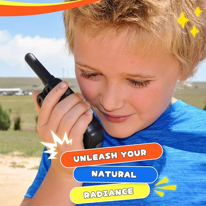 Wishouse Walkie Talkies for Kids Adults Long Range,Xmas Birthday Gift for 3 4 5 6 7 8 9 10 Year Old Boys Girls,Hiking Camping Gear Toys with Lamp,Lanyards,VOX,Easy to Use,4 Pack(No Battery No Charger)
