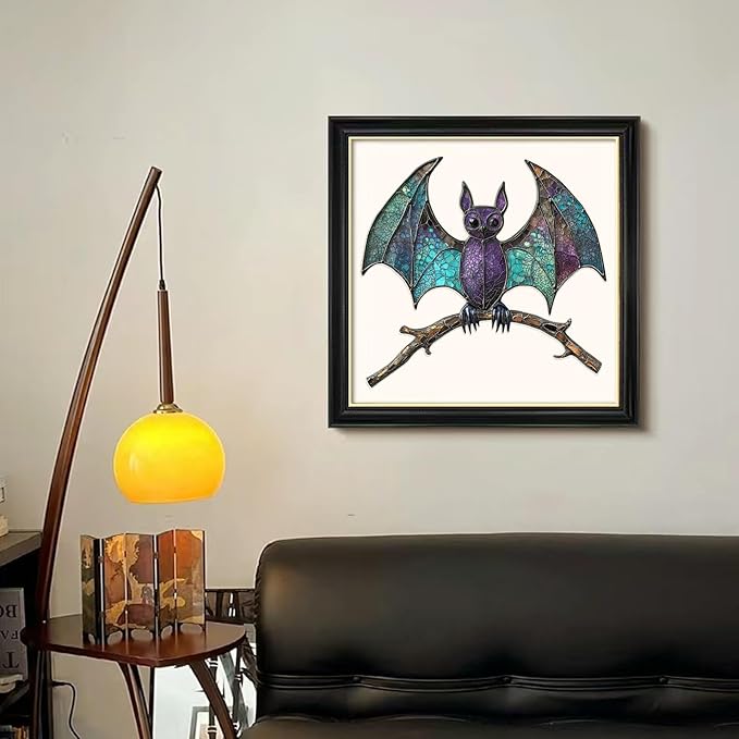 Wooden Puzzles for Adult -Bat Shaped Puzzls,300 Pieces,Unique Design Irregularly Shaped Wooden Jigsaw Puzzles for Adults and Kids,Family Game Puzzle Gifts, Halloween Jigsaw Puzzle,13.2 * 12.5Inch