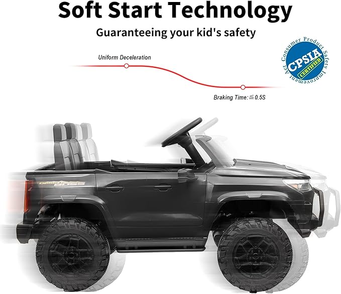 24V 2 Seater Ride on Toy for Big Kids, Electric SUV Kids Car to Drive w/Parent Remote, 2WD/4WD Switchable - Black