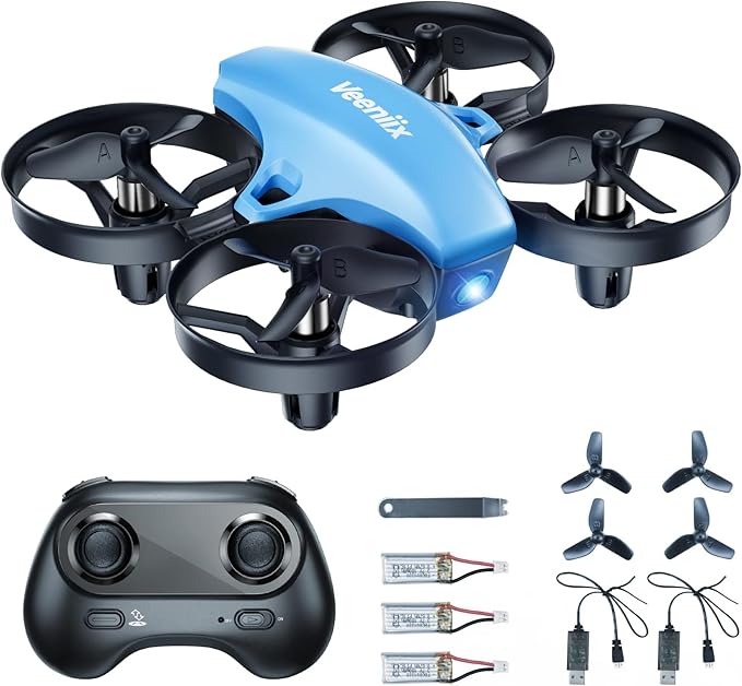 V995 Mini Drones for Kids 8-12 and Beginners,Indoor RC Quadcopter,Small Helicopter Plane with 3D Flips,360ยฐ Rotation,Circle Fly,Auto Hover,Headless Mode and 3 Batteries,Gift for Boys and Girls