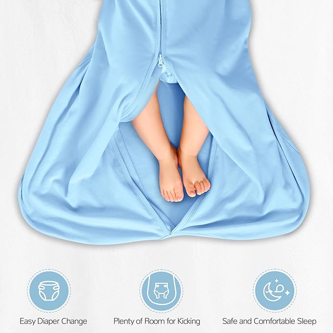 JELLYMONI Baby Sleep Sack 18-24 Months 100% Cotton Wearable Blanket, 0.5 TOG Soft Lightweight Toddler Sleeping Sack 3 Pack 2-Way Zipper Newborn Sleep Sacks
