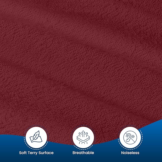 Utopia Bedding Waterproof Mattress Protector Queen Size, Premium Terry Mattress Cover 200 GSM, Breathable, Fitted Style with Stretchable Pockets (Burgundy)