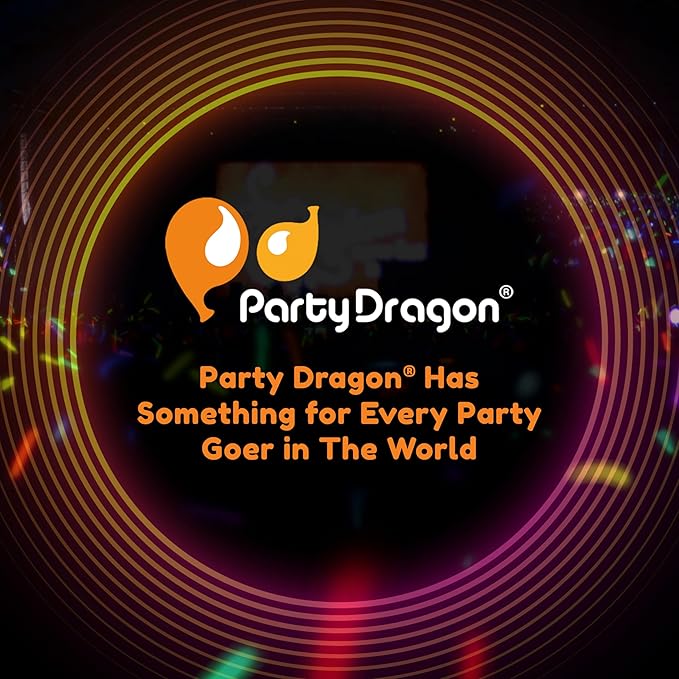 Glow Fever Glow in The Dark Sticks - 100 ct 6" Glow Sticks Bulk Party Pack with End Caps & Lanyards - Glow Party Favors for Concert, Festival, & Wedding Neon Light Sticks by Party Dragon, Multi