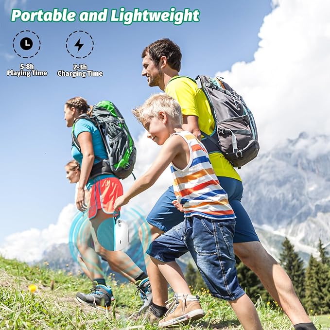 goopow Mini Karaoke Machine Speaker for Kids Adults, Portable Bluetooth Microphone Song Toys with LED Light, Best Chritmas Birthday Festival Gift for 3 4 5 6 7 8+ Year Old Girls Boys (Green-2MIC)