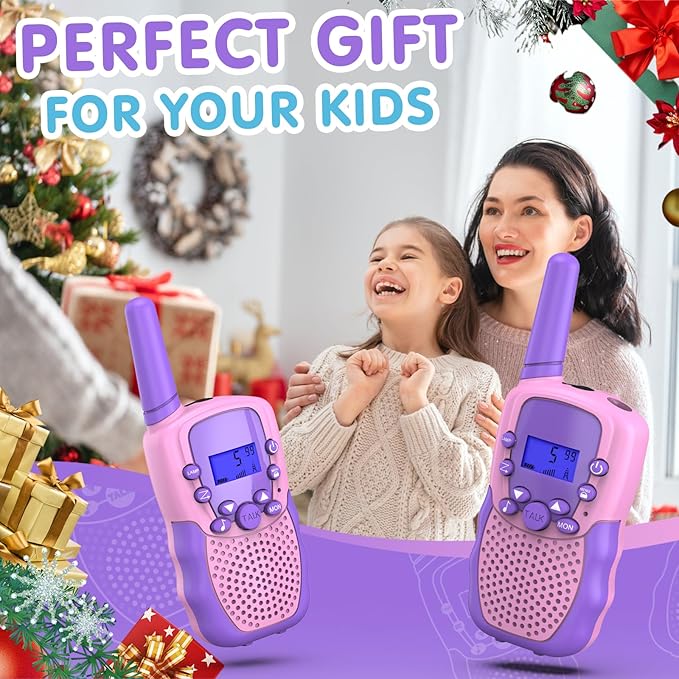 Selieve Toys for 5-12 Year Old Children's, Walkie Talkies for Kids 22 Channels 2 Way Radio Toy with Backlit LCD Flashlight, 3 Miles Range for Outside, Camping, Hiking