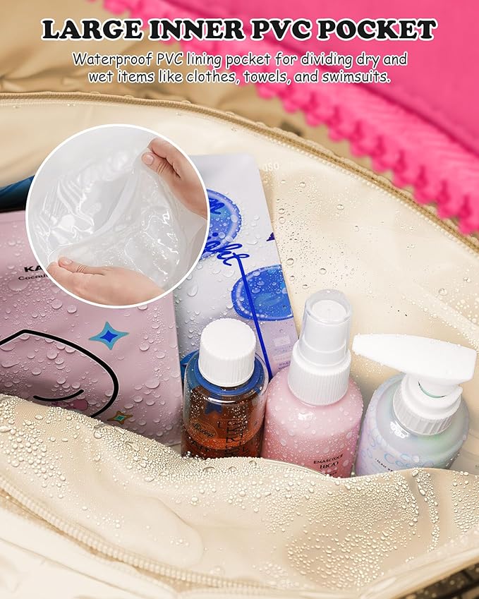 Dance Bag, Kid Weekender Bags,Girl Overnight Bag with Wet Pocket,Gifts for Teen Girls-Lightweight Travel Tote Personalized Cheer Bags with Makeup Pouch