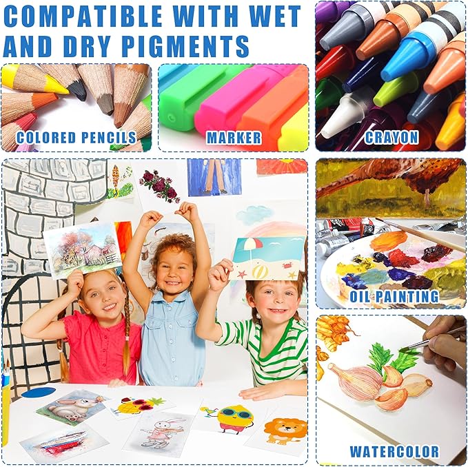 100 Sheets Cotton Watercolor Paper Bulk, 9" x 12" 140 lb/300 GSM Cold Press Water Color Paper White Paint Paper Suitable for Kids Adult Watercolor Drawing