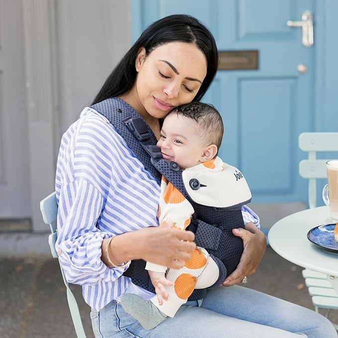 Joie Savvy Lite Air 3-in-1 Baby Carrier – Lightweight, Ergonomic Baby Carrier with 3 Carry Positions, Breathable Fabric, Padded Straps, and Lumbar Support (Jet)
