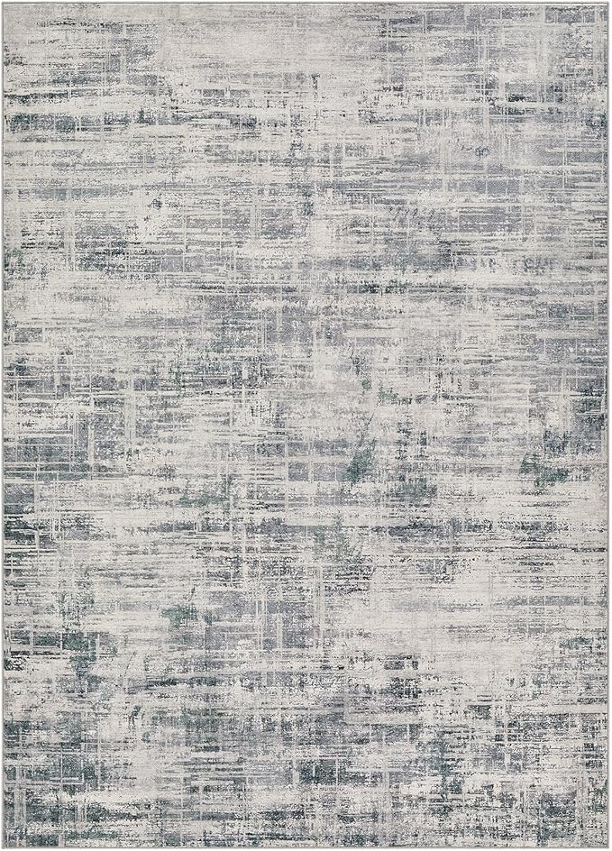 Area Rug for Living Room: 12x15 Washable Neutral Abstract Modern Soft Rugs Non Slip Indoor Floor Stain Resistant Large Carpet for Bedroom Dining Room Office Nursery - Gray