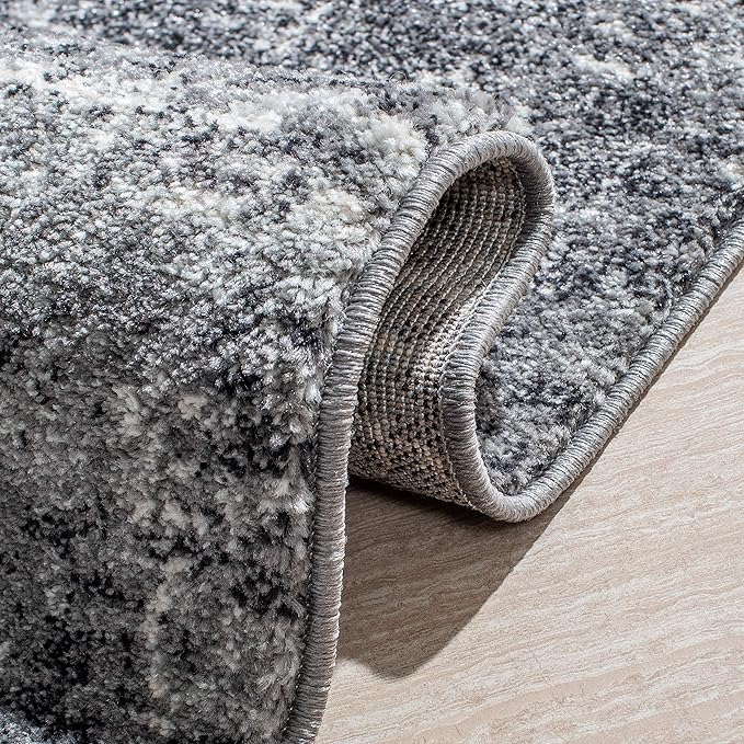 SAFAVIEH Evoke Collection 5'1" x 7'6" Ivory/Grey EVK272F Modern Abstract Non-Shedding Living Room Bedroom Area Rug