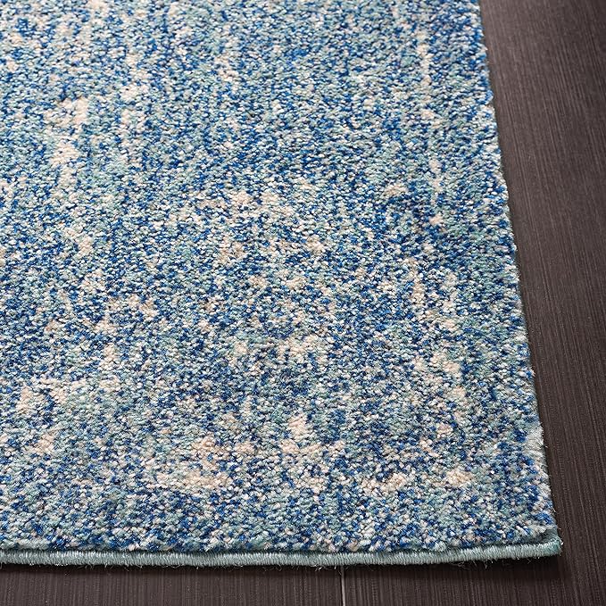 SAFAVIEH Evoke Collection 2'2" x 9' Blue/Ivory EVK256C Oriental Distressed Non-Shedding Living Room Entryway Foyer Hallway Bedroom Runner Rug
