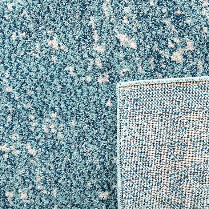 SAFAVIEH Evoke Collection 2'2" x 9' Blue/Ivory EVK256C Oriental Distressed Non-Shedding Living Room Entryway Foyer Hallway Bedroom Runner Rug
