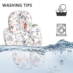 2 in 1 Infant Car Seat Insert, Car Seat Head Support Baby Girls Boys, Soft Newborn Carseat Insert Cushion, Perfect for Carseats, Strollers, Swings (Gray Animals)