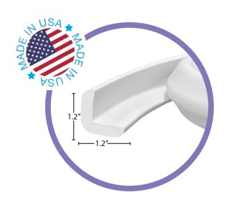 Kidkusion Baby Proof Edge Guards for Safety | Made in The USA | 24 Feet | Off White | Edge Protectors for Furniture, Tables, Fireplaces | Heavy Duty Tape Included