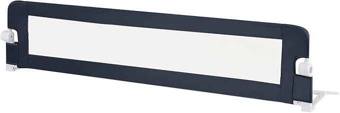 HONEY JOY Bed Rail for Toddlers, Extra Long, Foldable Portable Swing Down Safety Bed Guard Rail, Toddler Bed Rails for Crib, King Queen Full Twin Size Bed Mattress (Gray, 1 Pack, 71 Inch)