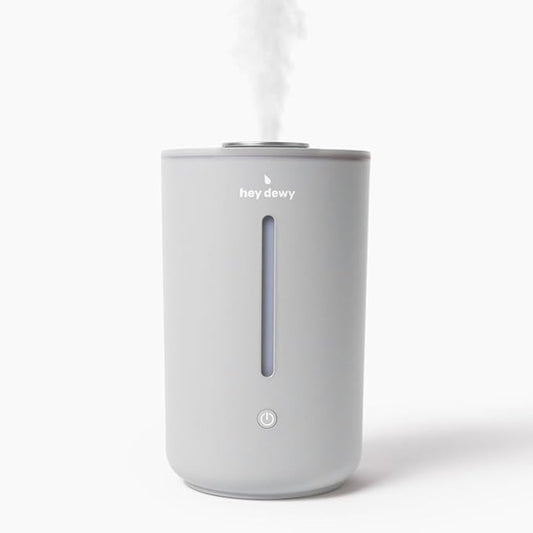 Hey Dewy Wellness Humidifier - for home, office, bathroom spa, or bedroom, with cool utrasonic mist hydration (Slate)
