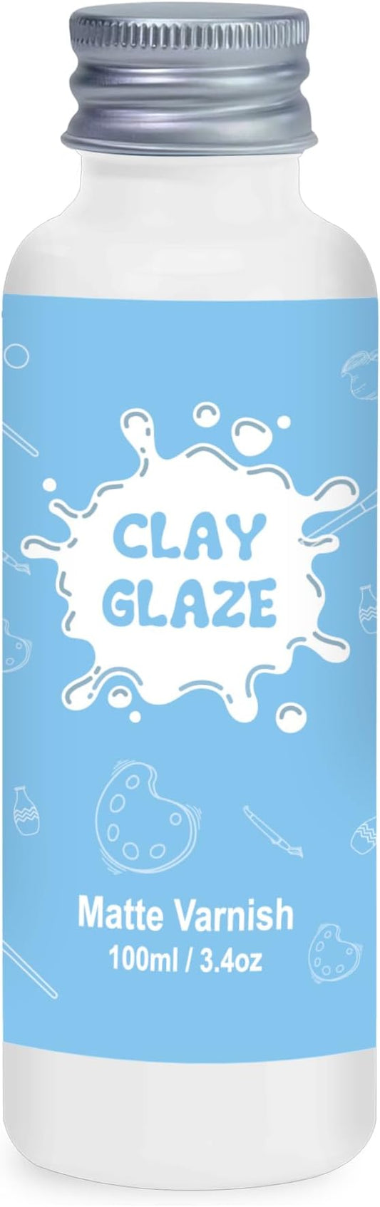100ml Air Dry Clay Varnish，Air Dry Clay Sealant for Airdry Clay，Air Dry Clay Glaze Can Not Only Used to Prevent Clay Cracking, Scratches, and Wear,It Can Also Having a Matte Glaze Effect (Matte)