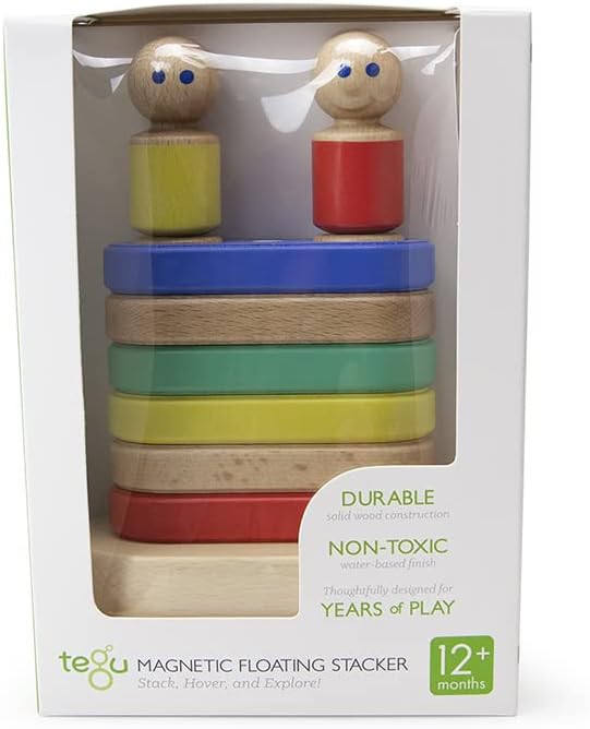 11 Piece Tegu Magnetic Floating Stacker Building Block Set, Big Top