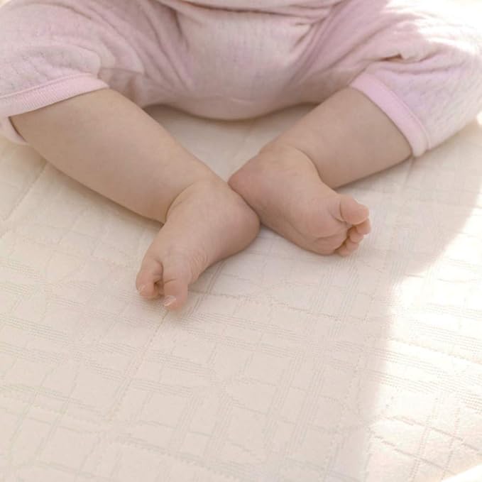 Naturepedic Organic Crib Mattress Cover - Skin Friendly, Breathable & Absorbent Crib Mattress Protector - Removable Mattress Pad for Baby and Toddler Bed - Fitted Ivory
