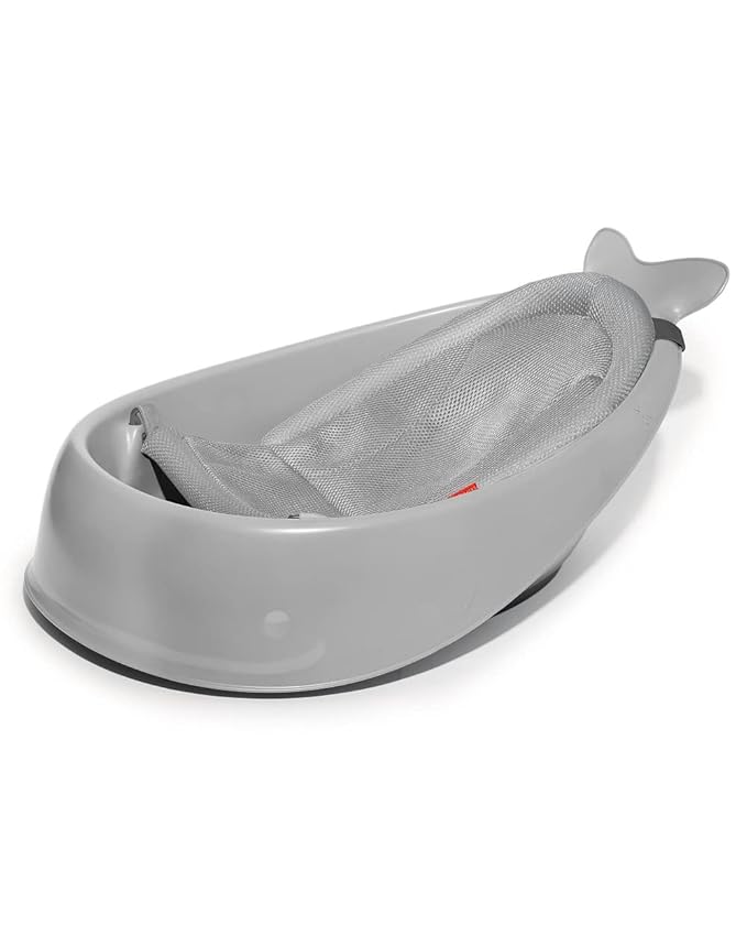 Skip Hop Infant Bath Tub 3-Stage Grow With Baby Smart Sling MOBY Bathtub Grey Age 0+