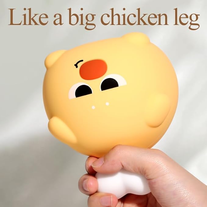 ATSUI Cute LED Night Light for Kids, Squishy Dog Design, 3 Level Dimmable, Food Grade Silicone Construction