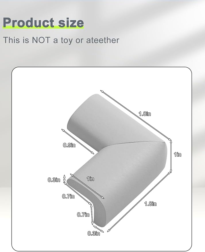 Foam Corner Protector for The Furniture, with Retardant Materials Foam Safety Bumpers, Baby Proofing Safety Corner Protectors (White)