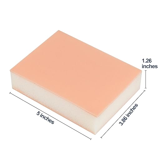Injection Pad for Nursing Students, Injection Teaching Model with Absorbent Sponge, Subcutaneous Injection Training Pad for Medical Student(Training Use Only)