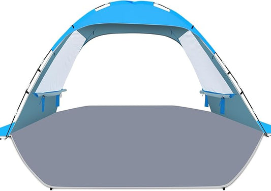 Gorich Beach Tent Sun Shelter for 3/4-5/6-7/8-10 Person with UPF 50＋ UV Protection, Lightweight & Easy Setup Beach Shade Canopy, Portable Beach Shade Tent Beach Cabana