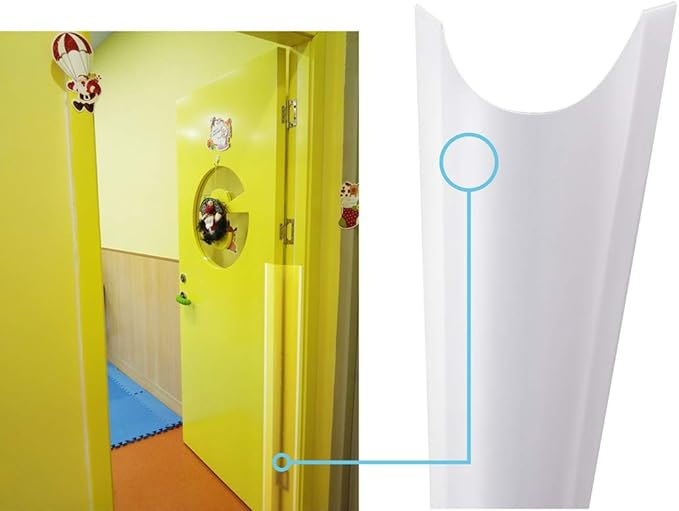2 PCS AILUOQI Door Jam Shield Finger Pinch Guard for Baby Proofing, Kids, Hinge Cover Pinch Guard for 90 & 180 Degree Doors Frame & Baby Gate. 47.2" H, 6.7" W. 2 Pieces Set