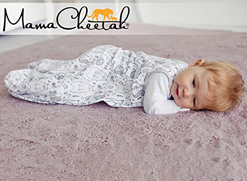 Baby Sleep Sack 1.0 TOG, Organic Cotton Baby Wearable Blanket with Two-Way Zipper, Swaddle Transition Baby Sleeping Bag, All-Season Sleep Sack for Newborn Infant Toddler Boy Girl, 0-6 Months, 1-Pack