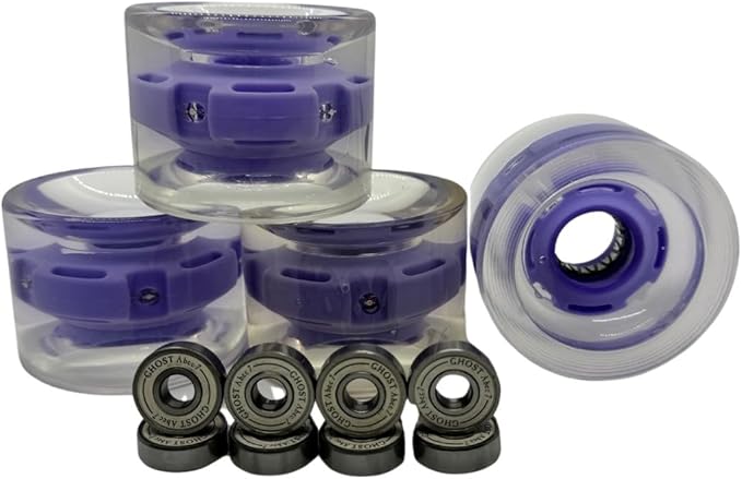 Clear Longboard Skateboard - Transparent Acrylic Long Boards with Light-Up LED Wheels for Smooth Rides - Ride The Streets in Style with Longboard Built for Beginners & Pros Alike