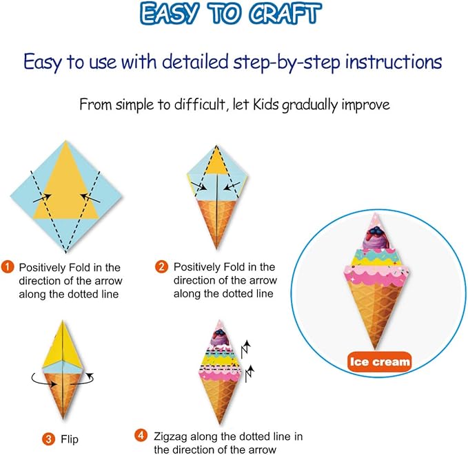 hapray Origami Kit for Kids Ages 5-8 8-12, with Guiding Book, 152 Paper with 72 Patterns, DIY Art and Craft Projects, Beginners Children's Day Gift Boy Girl