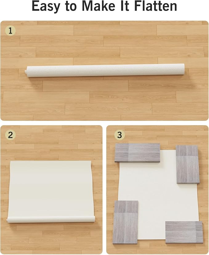 Soft Plastic Floor Mat for Under Dining Table, 5'×7' Beige Waterproof Vinyl Area Rug for Living Room, Non-Slip Multi-Pupose Floor Cover Protector for High Traffic Areas