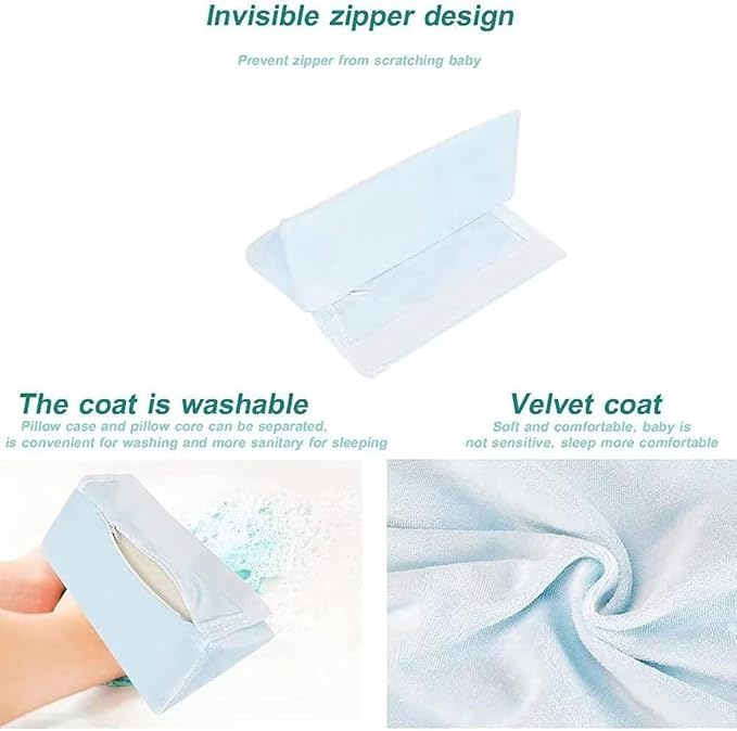 Baby Side Sleeper Weddge Adjustable Soft and Breathable Pillow