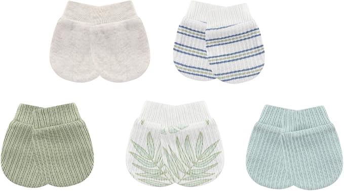 Baby Hat and Mittens Set Cotton Newborn Baby Hats Caps for Boys and Girls, 0-6 Months