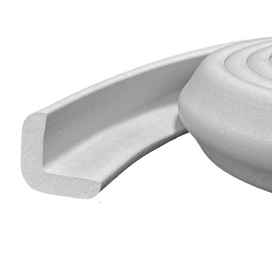 Kidkusion Baby Proof Edge Guards for Safety | Made in The USA | 40 Feet | Off White | Edge Protectors for Furniture, Tables, Fireplaces | Heavy Duty Tape Included