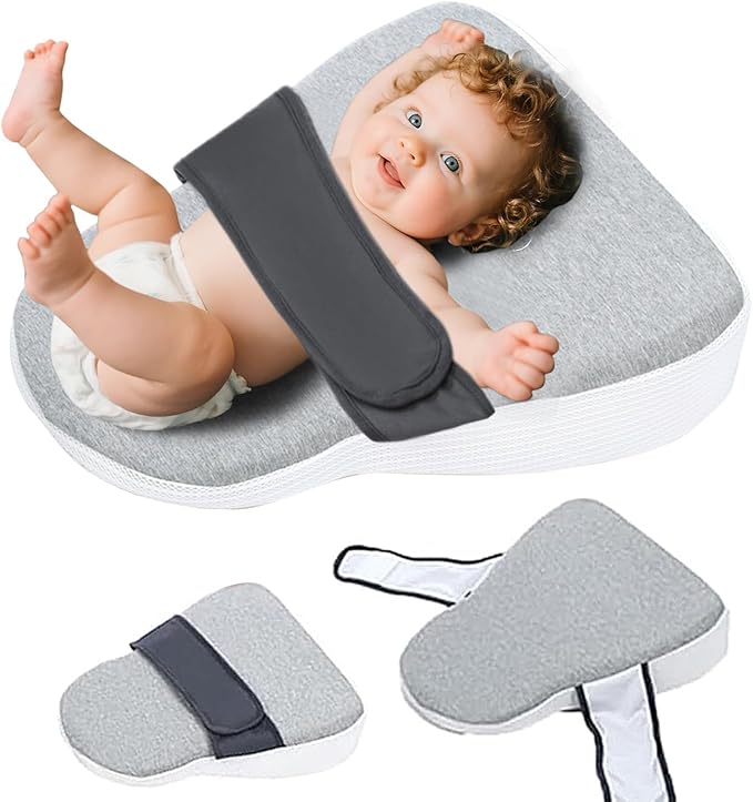 Pillow for Sleeping/Feeding, Soft Cotton Cover, Bedroom, Playrooms, Stroller, Crib, Detachable