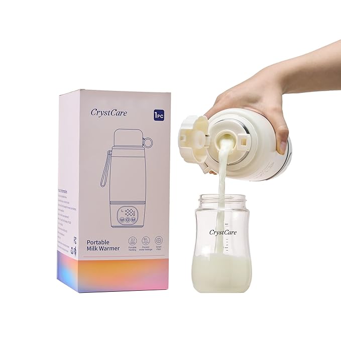Portable Bottle Warmer for Travel - Fast Heating Breast Milk & Formula Warmer with 16,000mAh Battery, 17oz Milk Warmer for Baby on The Go,Baby Bottle Warmer for Car, Airplane（Clouds）