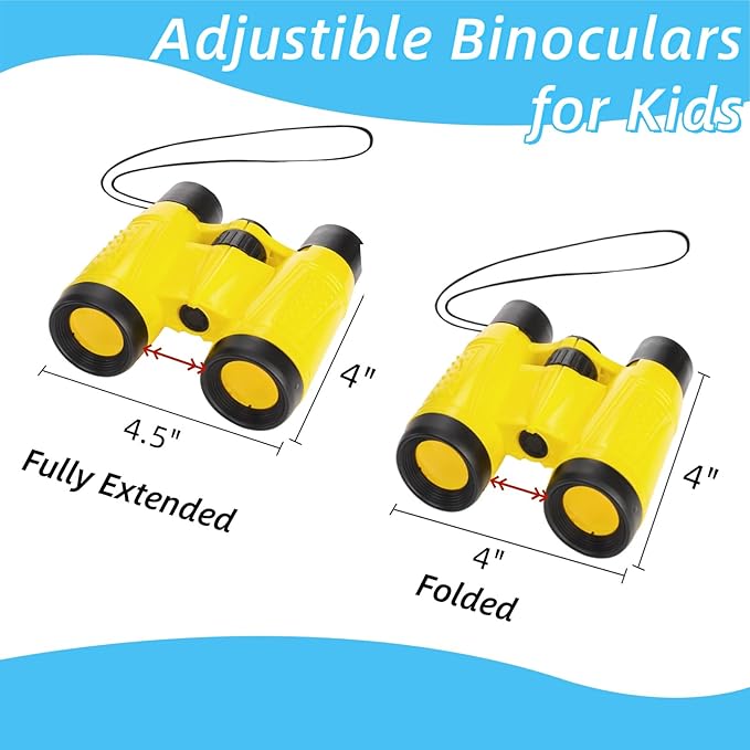 20 Pack Binoculars Toy for Kids, Kids Binoculars with Compass and Neck String, Nature Exploration Toys, Party Favors Learning Gifts for Sightseeing, Camping Adventure, Birdwatching