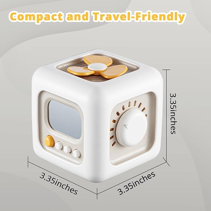 Busy Cube Toys for 1 Year Old Boy, Montessori Toys for 1+ Year Old, Travel Sensory Toys for Toddlers 1-3, Learning Fine Motor Skills| 1st Birthday Gifts Boy 9 12 Months +
